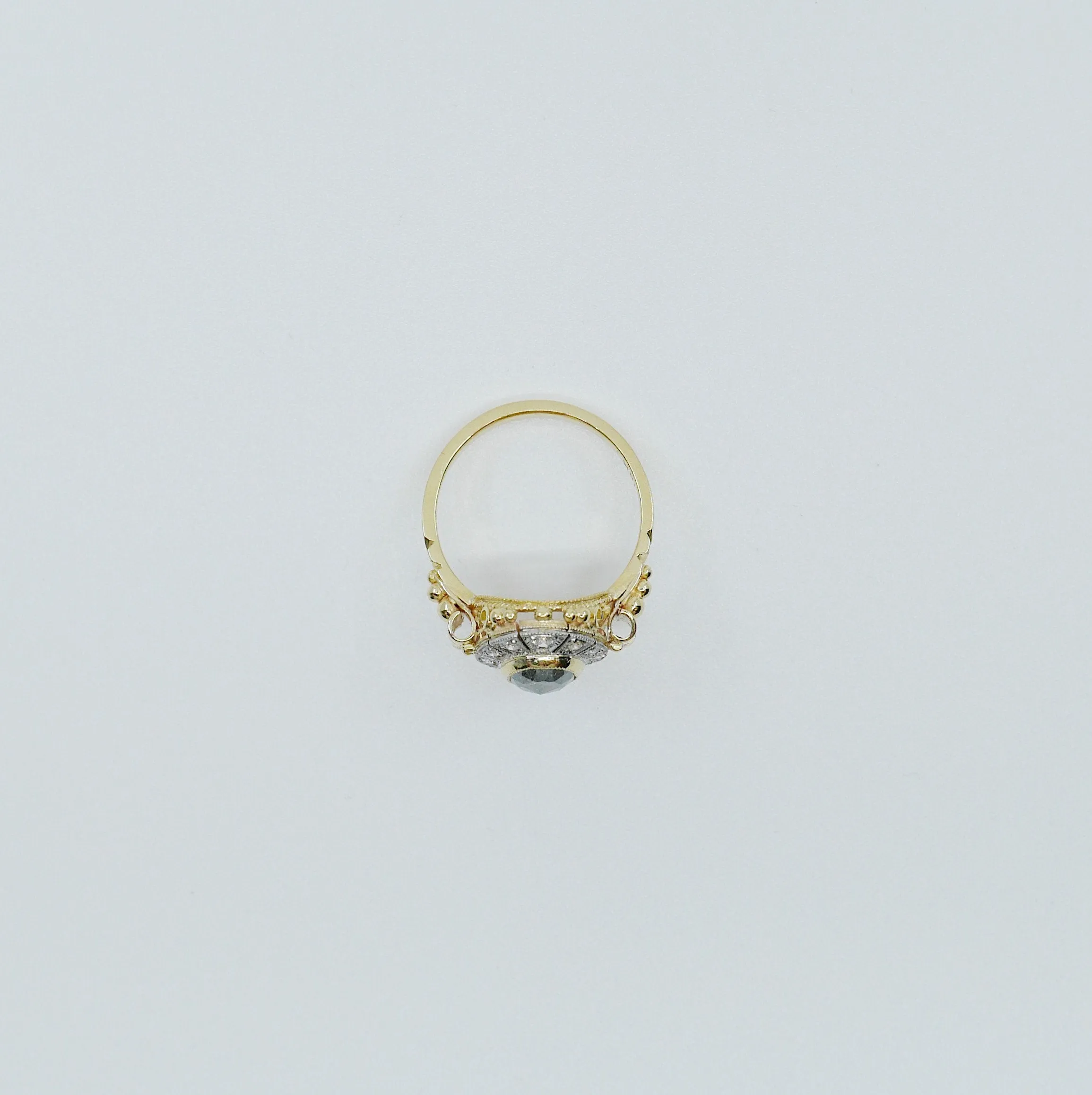 Margaret Rose Cut Grey Diamond Ring
