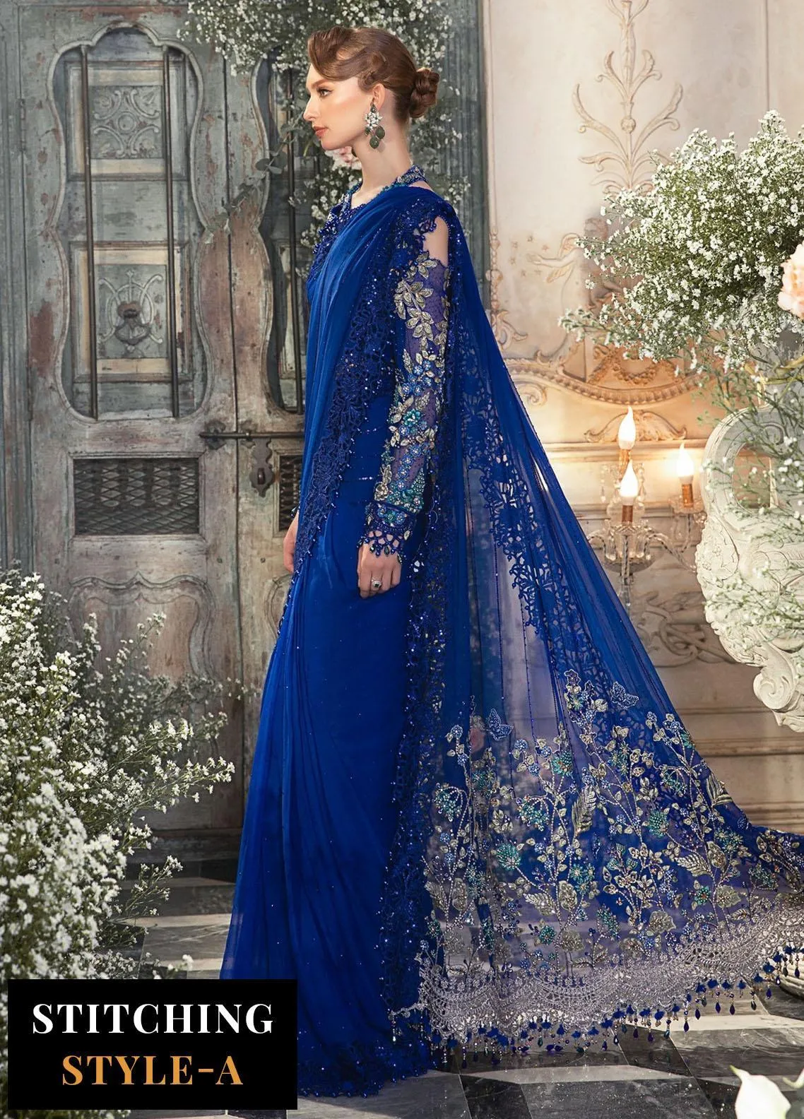 Maria B Mbroidered Collection '23 | Blue BD-2704