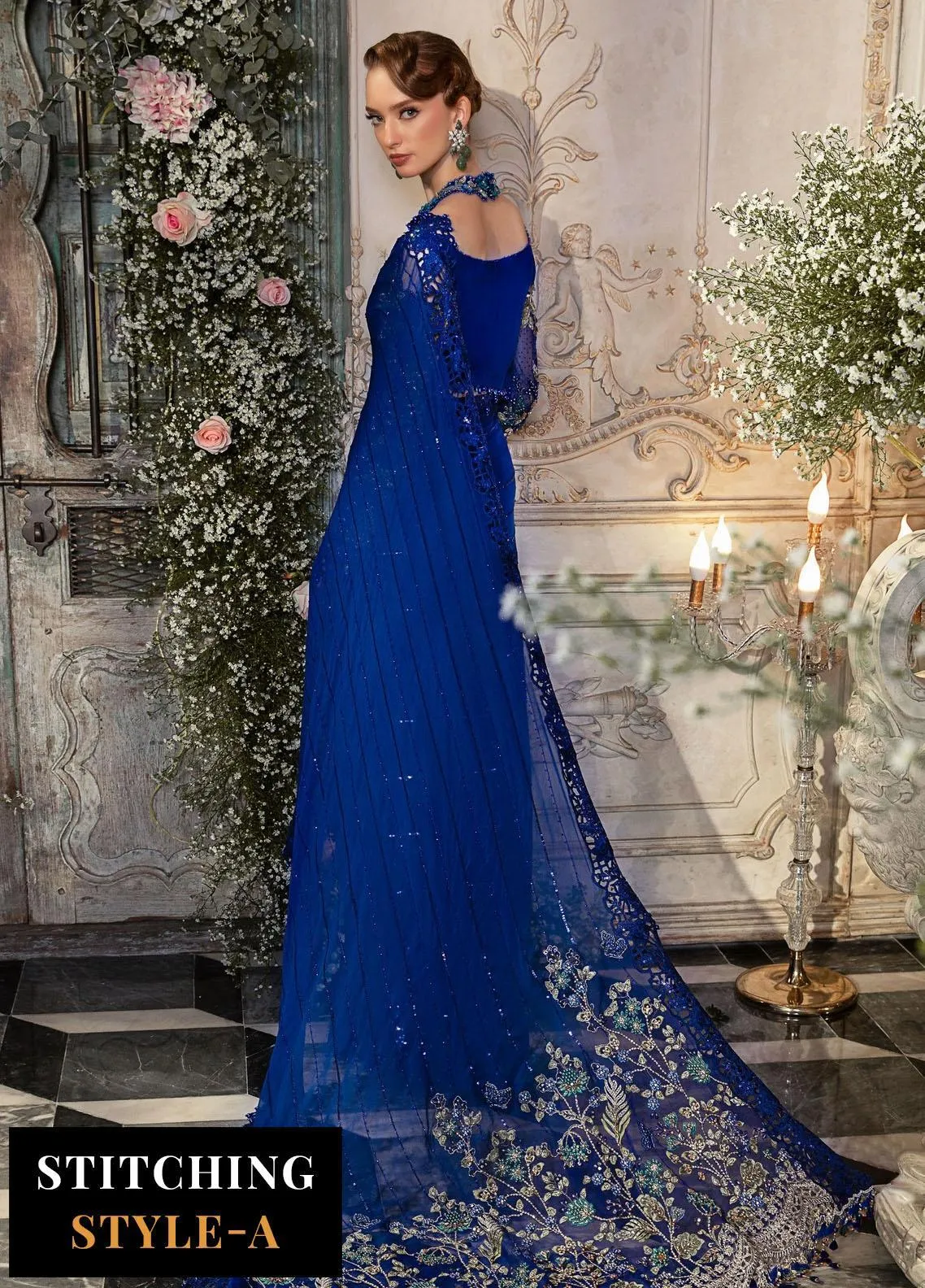 Maria B Mbroidered Collection '23 | Blue BD-2704