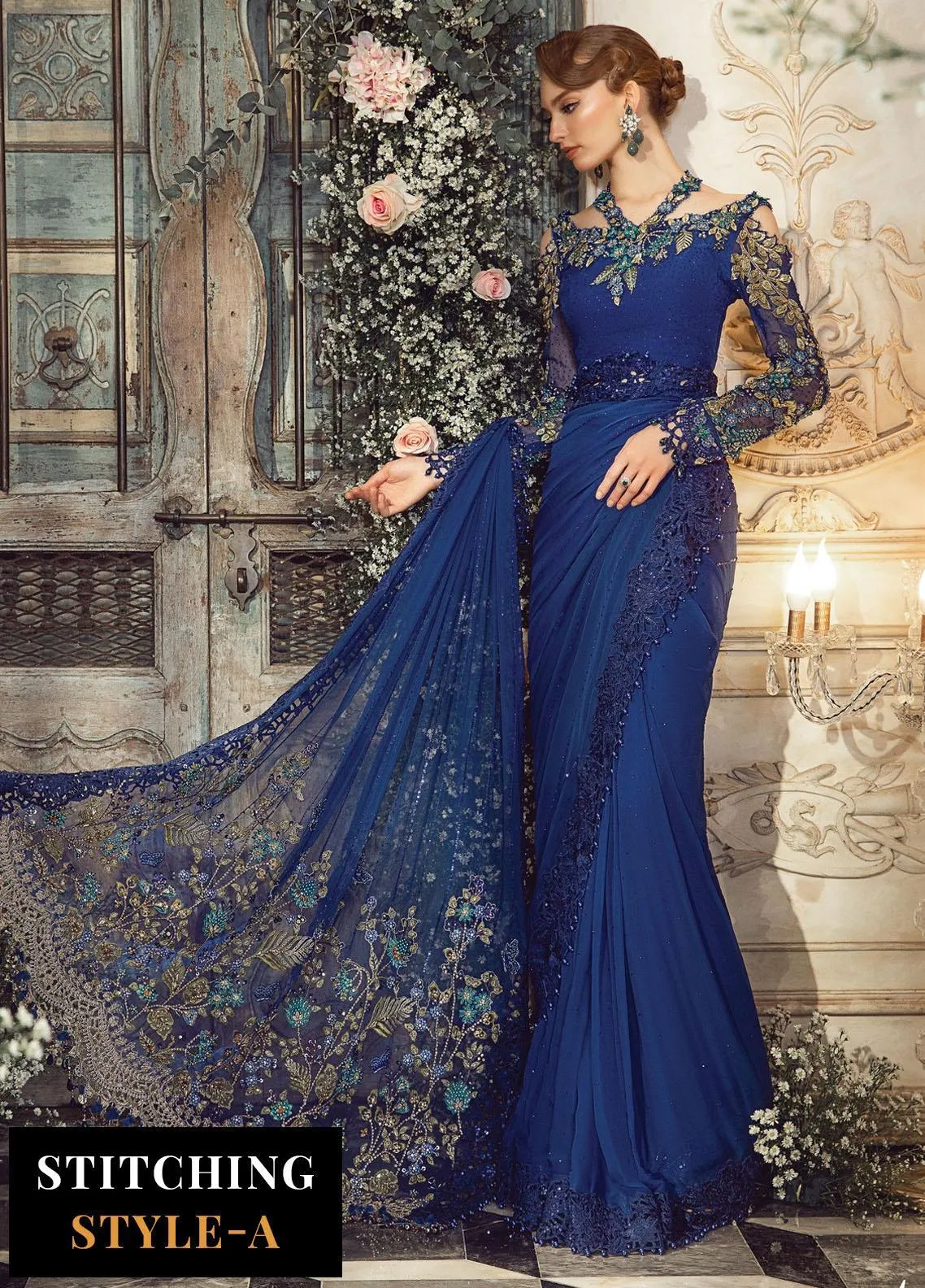 Maria B Mbroidered Collection '23 | Blue BD-2704