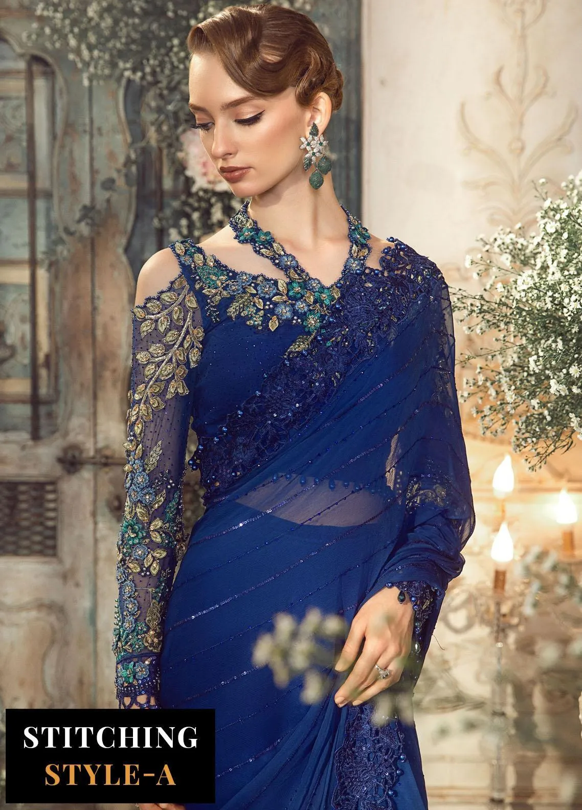 Maria B Mbroidered Collection '23 | Blue BD-2704