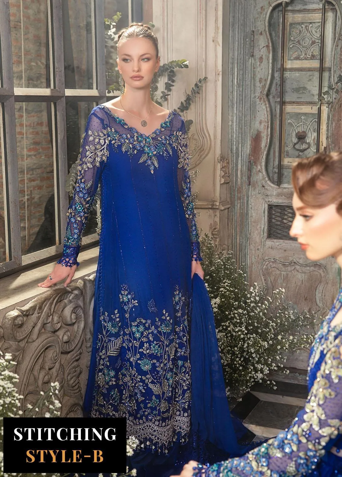 Maria B Mbroidered Collection '23 | Blue BD-2704
