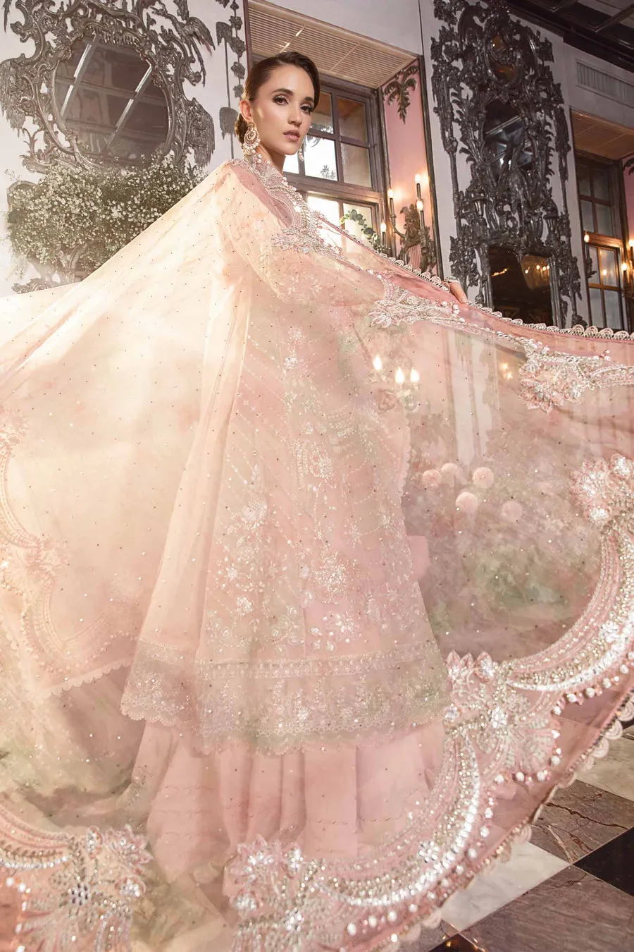 Maria B Mbroidered Collection '23 | Pastel pink BD-2706