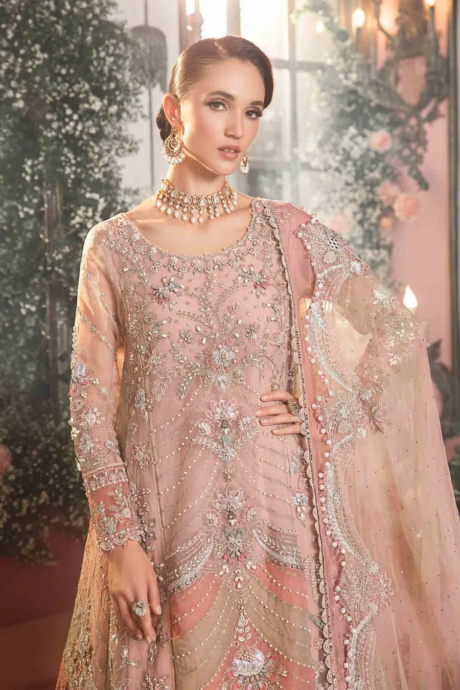 Maria B Mbroidered Collection '23 | Pastel pink BD-2706