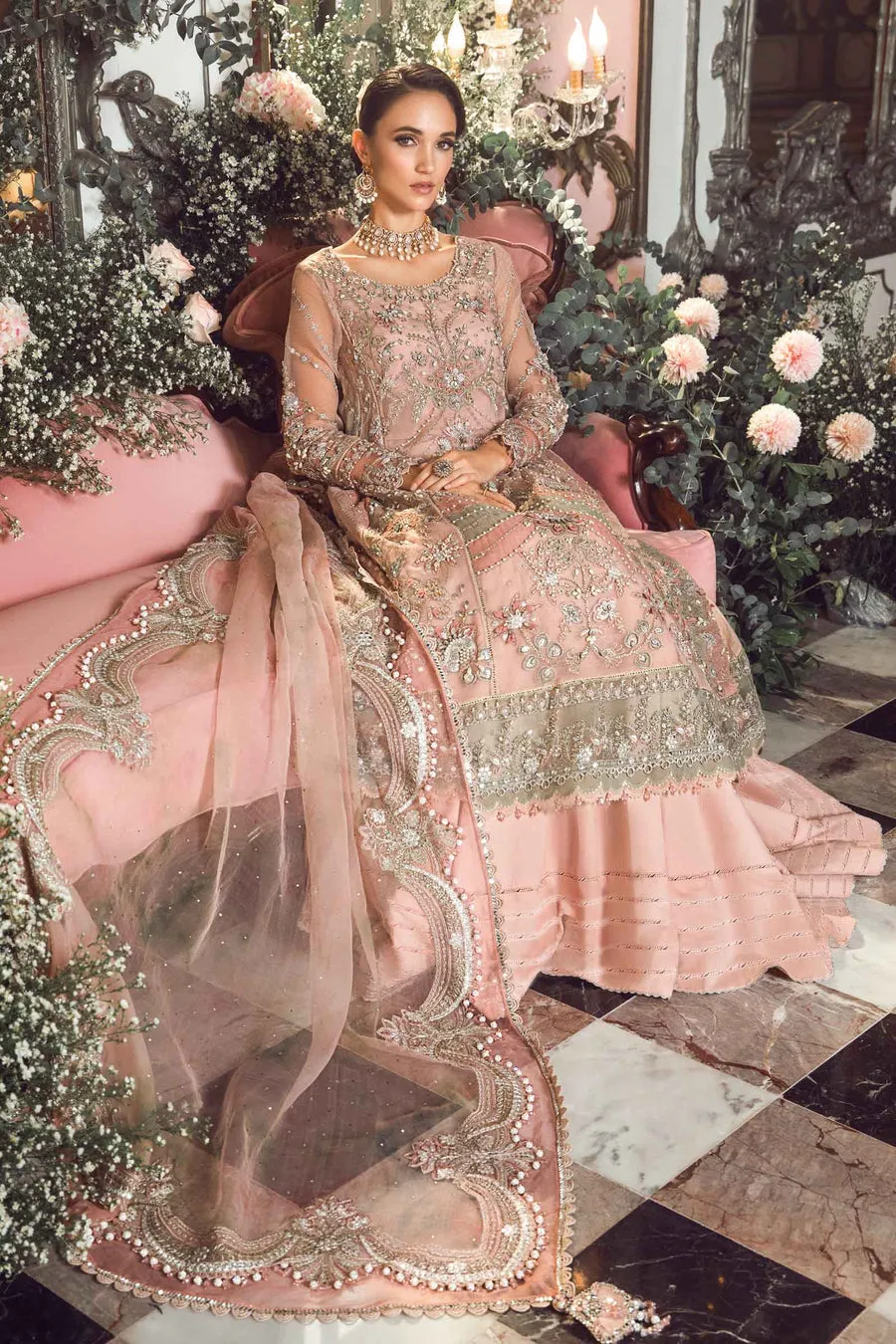 Maria B Mbroidered Collection '23 | Pastel pink BD-2706