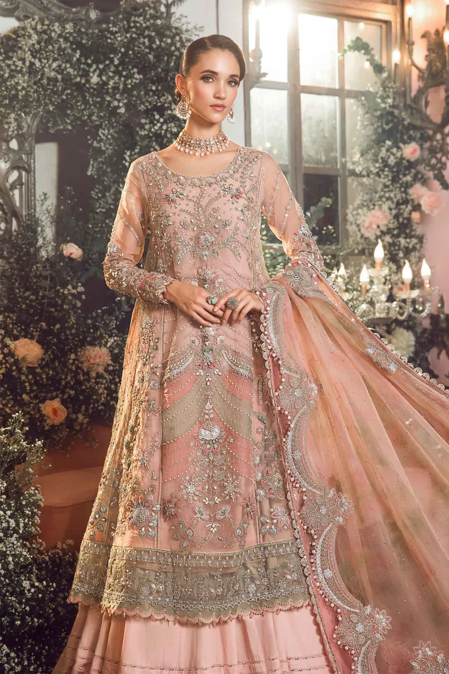 Maria B Mbroidered Collection '23 | Pastel pink BD-2706
