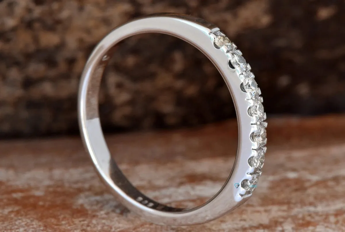 Matching rings-Diamond Eternity Wedding Band-Wedding band-Diamond Band-Matching wedding bands-Half-Eternity Ring-Minimalist ring