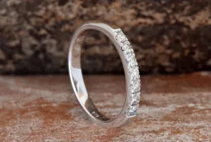 Matching rings-Diamond Eternity Wedding Band-Wedding band-Diamond Band-Matching wedding bands-Half-Eternity Ring-Minimalist ring