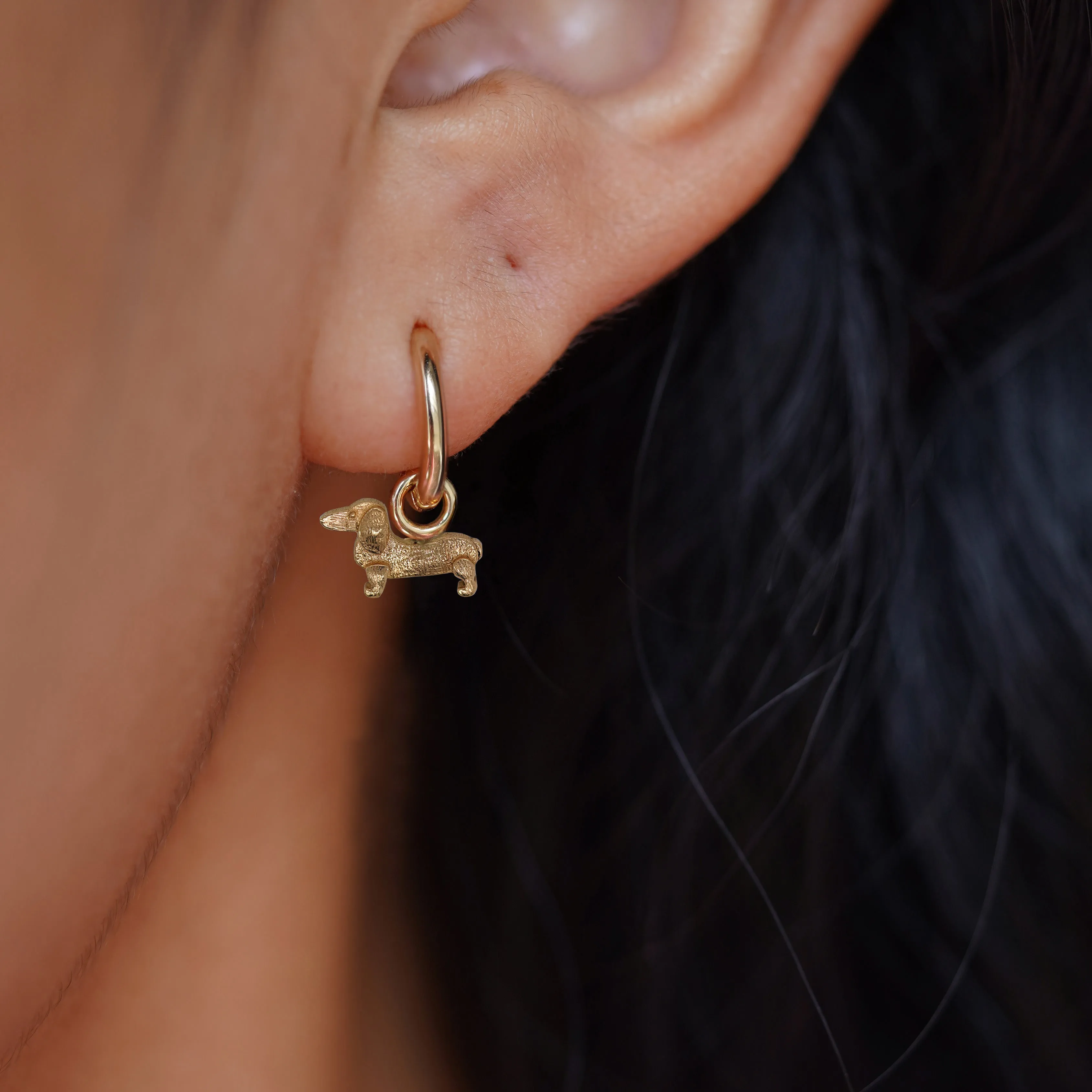 Medium Curvy Huggie Hoops