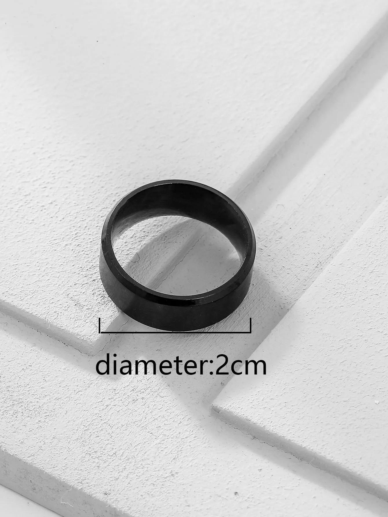 Men Minimalist Ring - Black