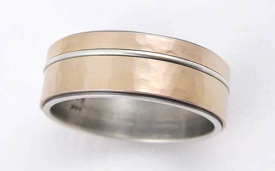 Mens Rustic Gold Ring
