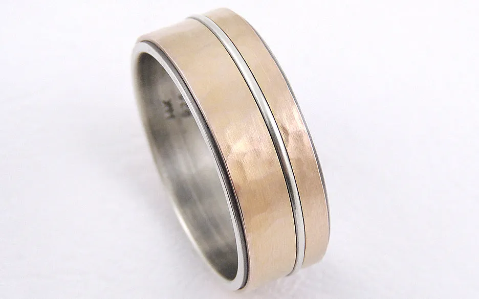 Mens Rustic Gold Ring