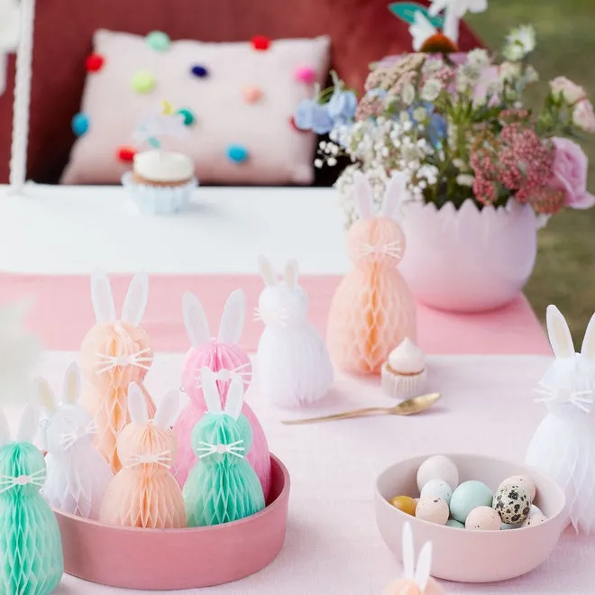 Meri Meri Honeycomb Spring Bunnies (Set of 8)