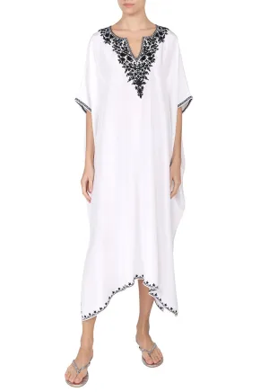 Midi Length Embroidered Boubou Caftan