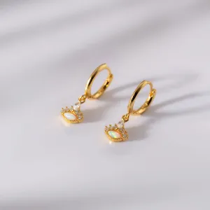 Mini Eye Hoop Earrings – Gold-Plated Silver Minimalist Style Earrings
