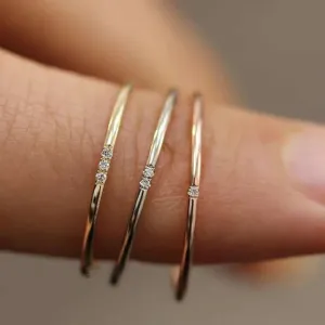 Mini Thin Zircon Ring