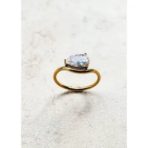 Minimalist 18K Dainty CZ Ring