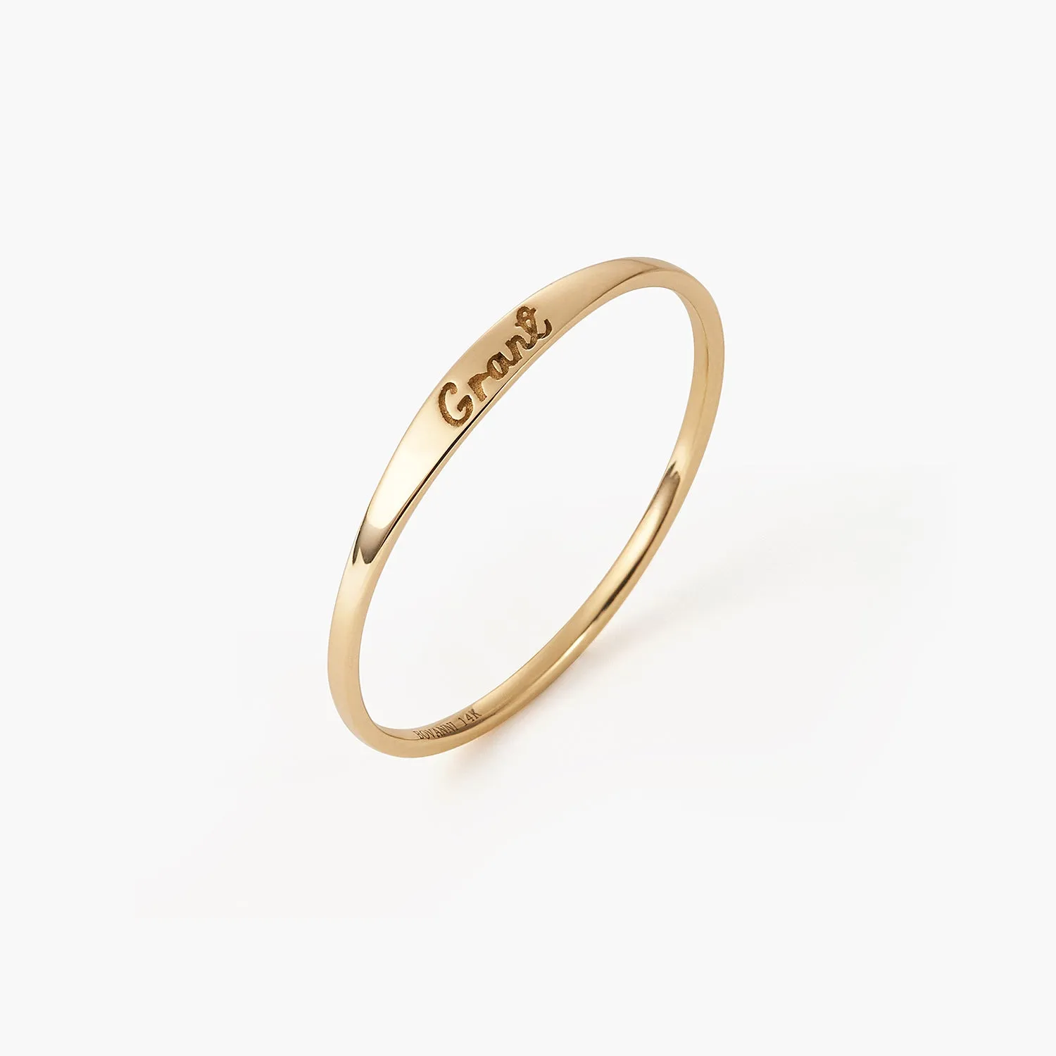 Minimalist Ann Skinny Name Ring