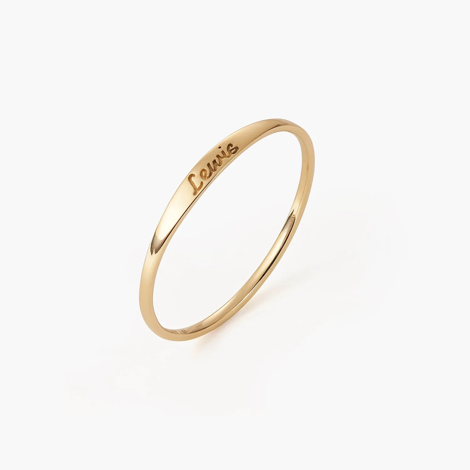 Minimalist Ann Skinny Name Ring