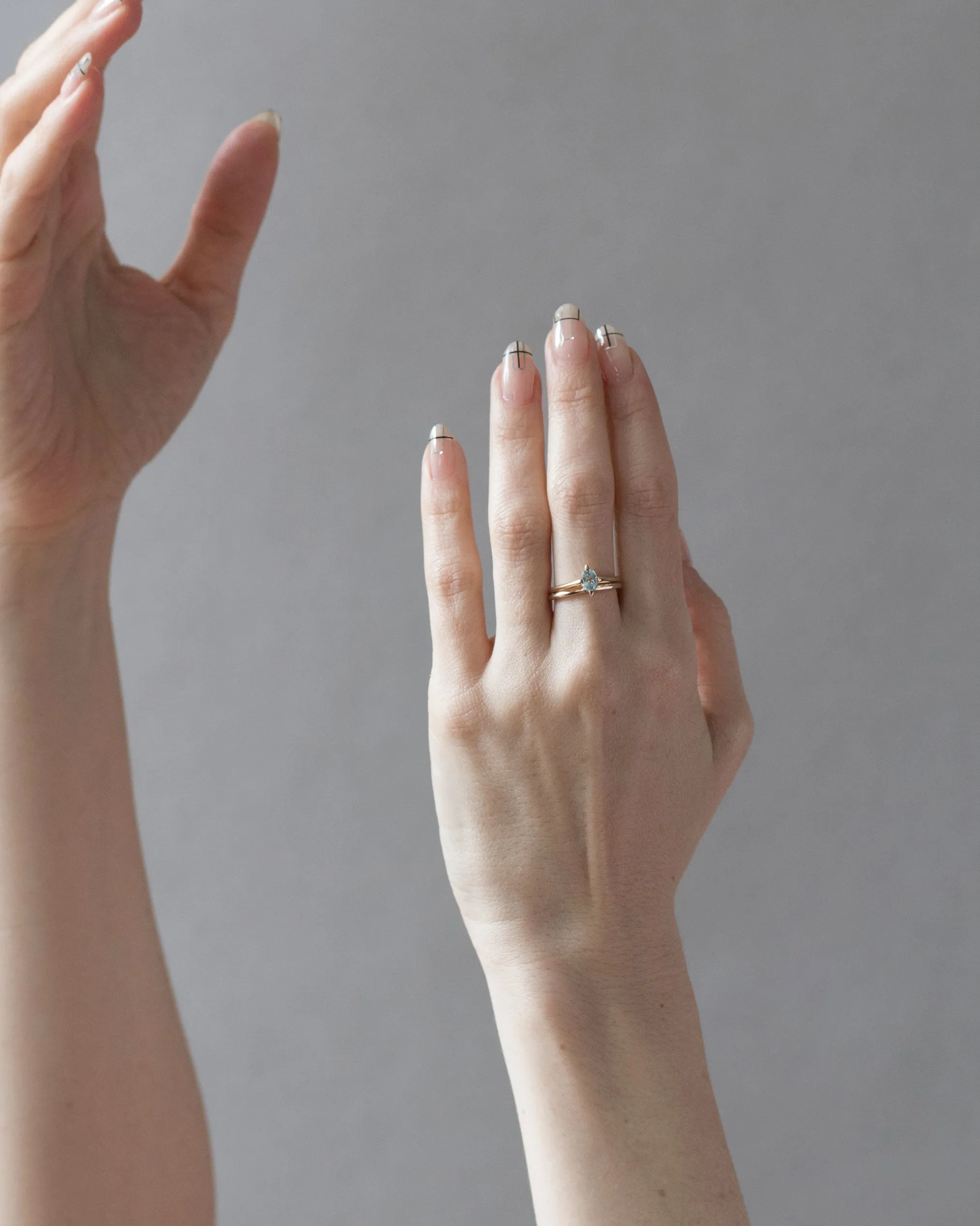 Minimalist Arc   Minimalist Pavé Band Ring Set
