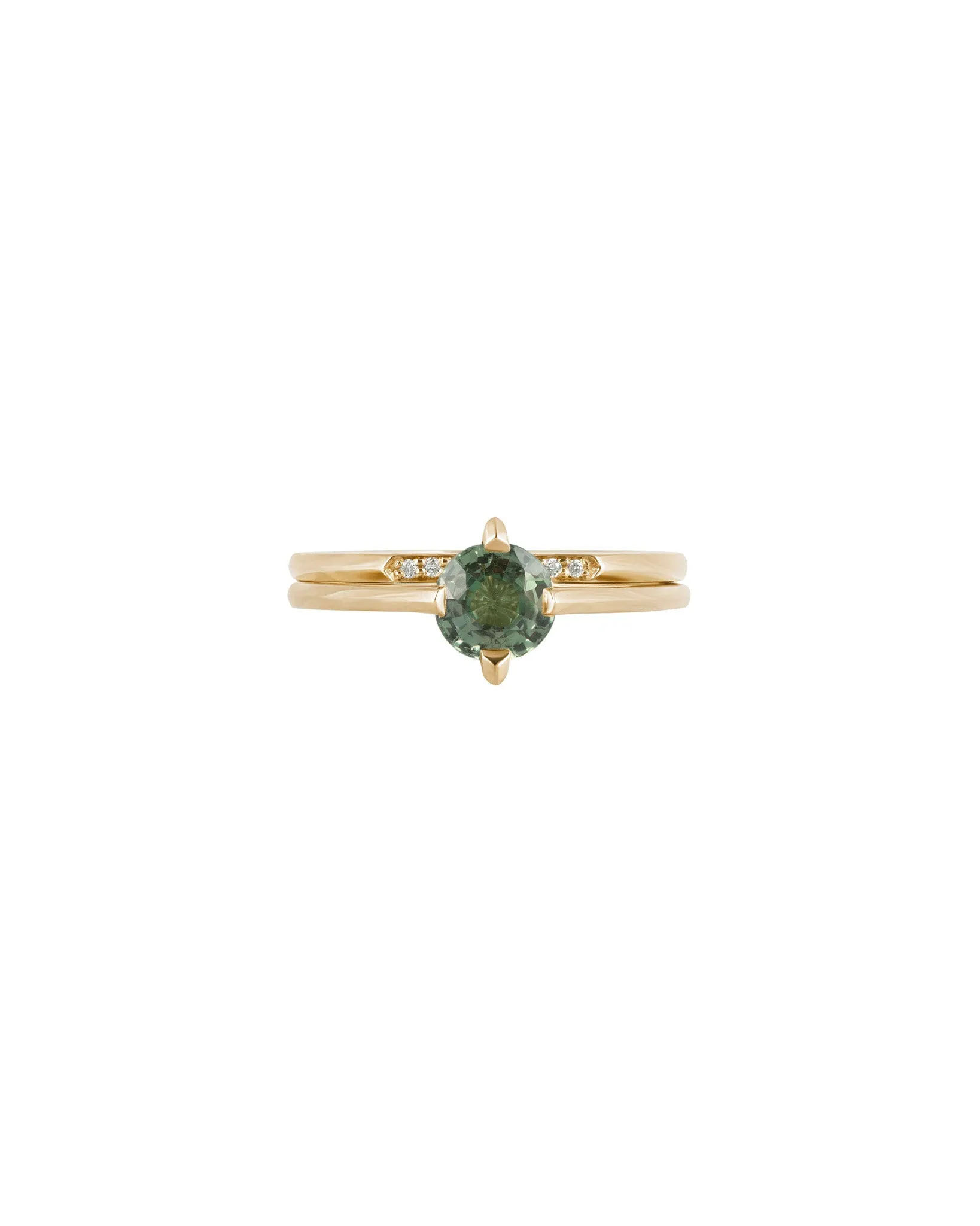 Minimalist Arc   Minimalist Pavé Band Ring Set