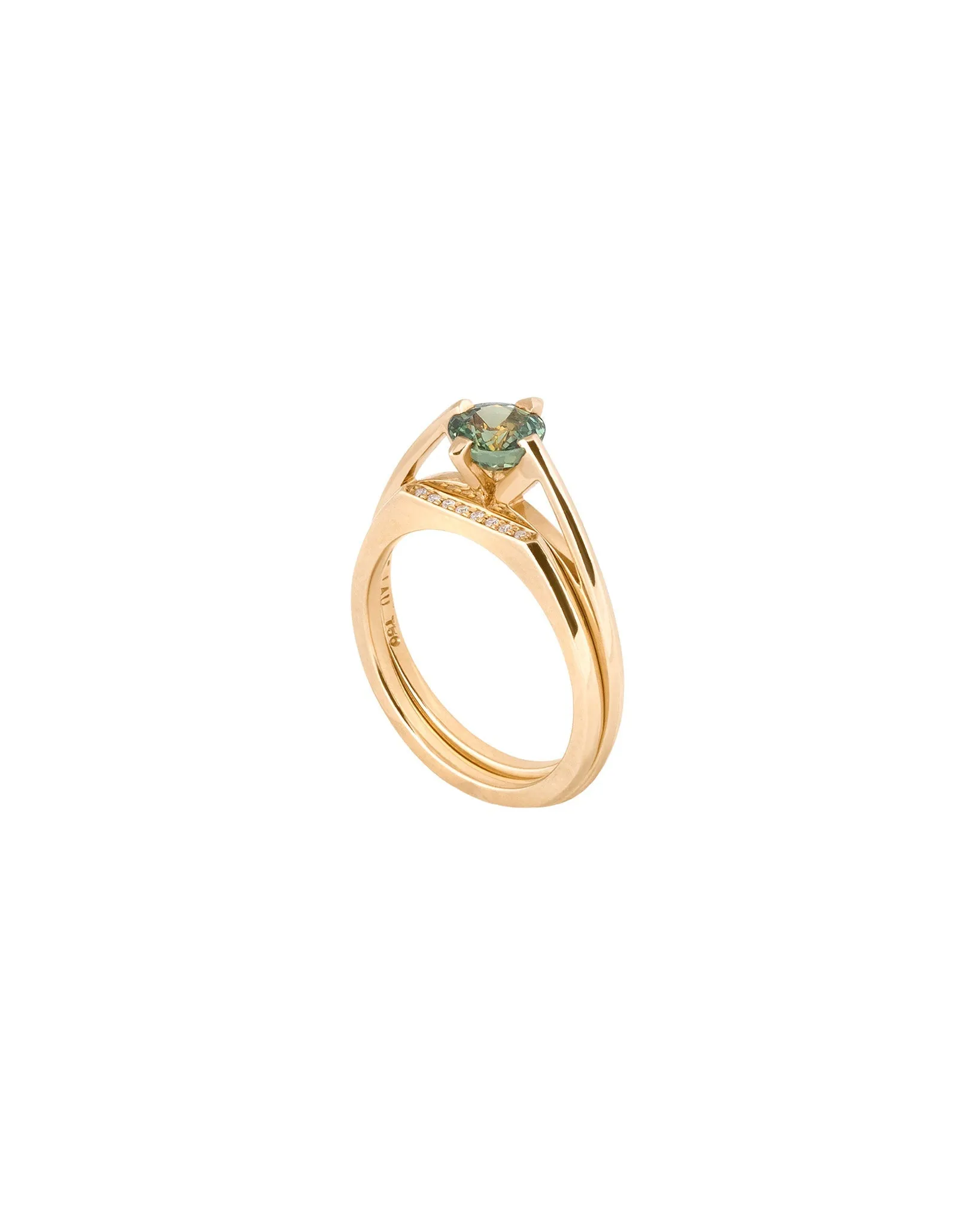 Minimalist Arc   Minimalist Pavé Band Ring Set