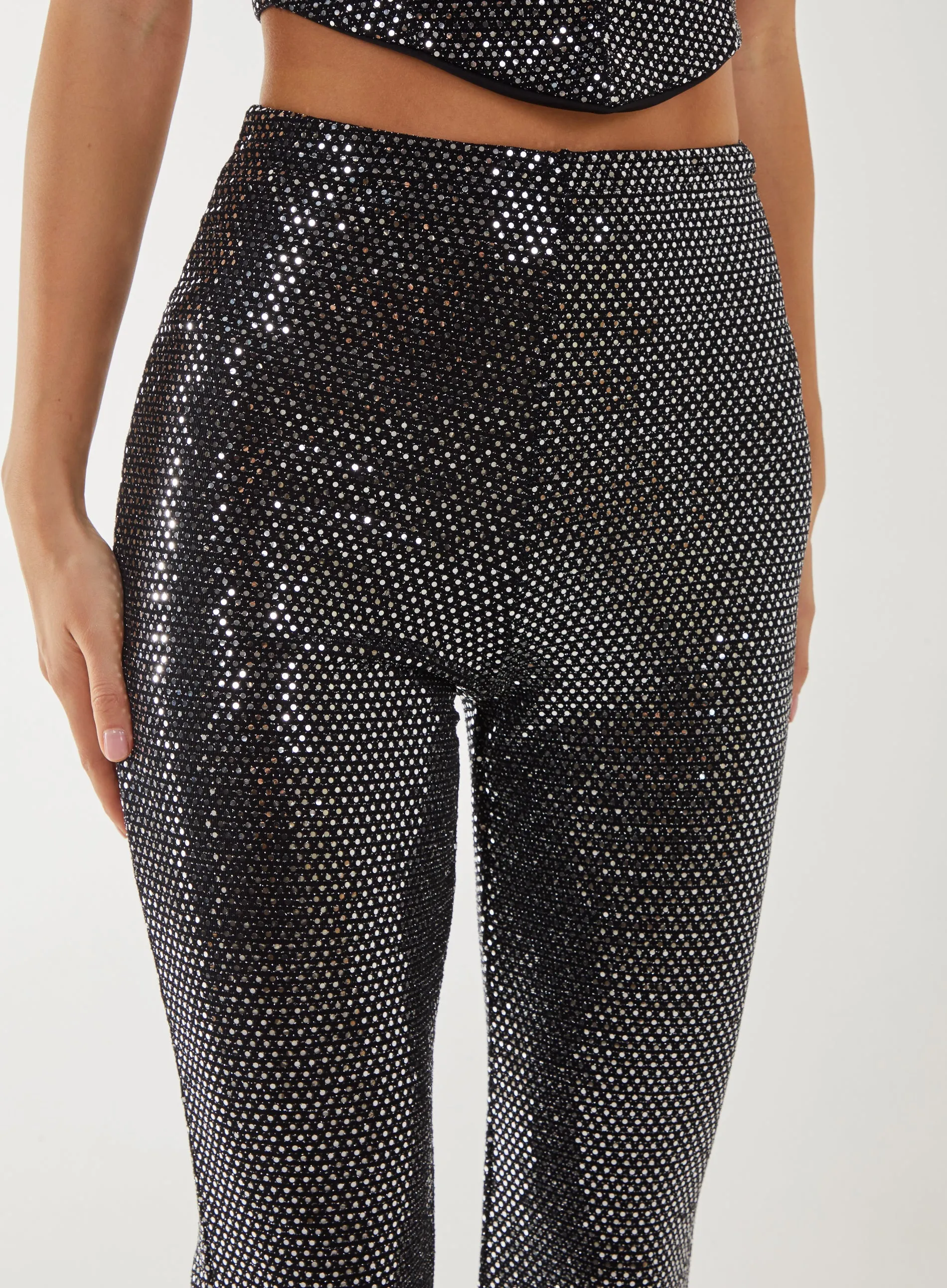 Mirrored Flare Trousers