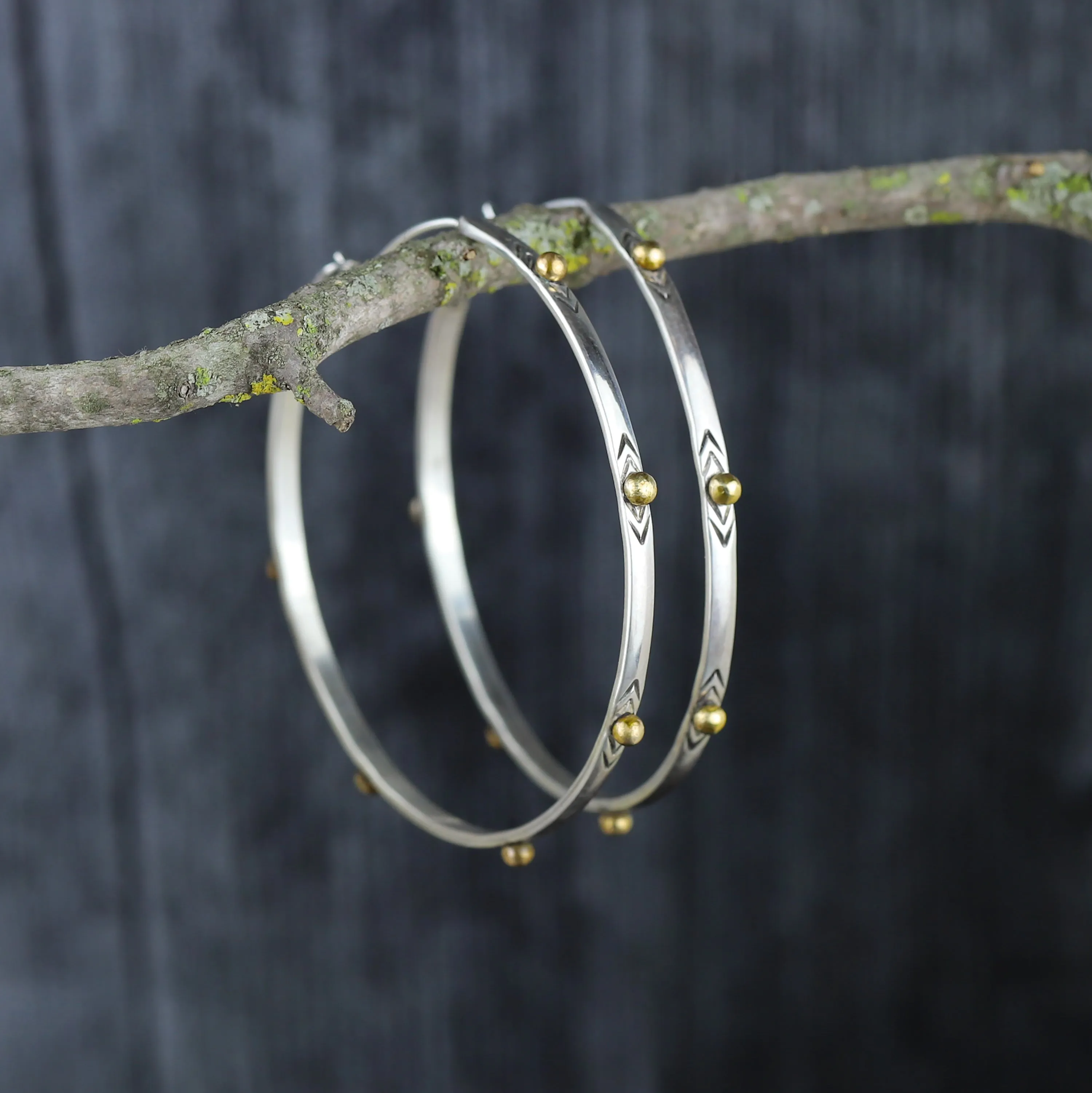Mixed Metal Isabel Hoop Earrings LG