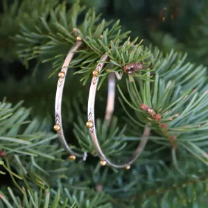 Mixed Metal Isabel Hoop Earrings LG