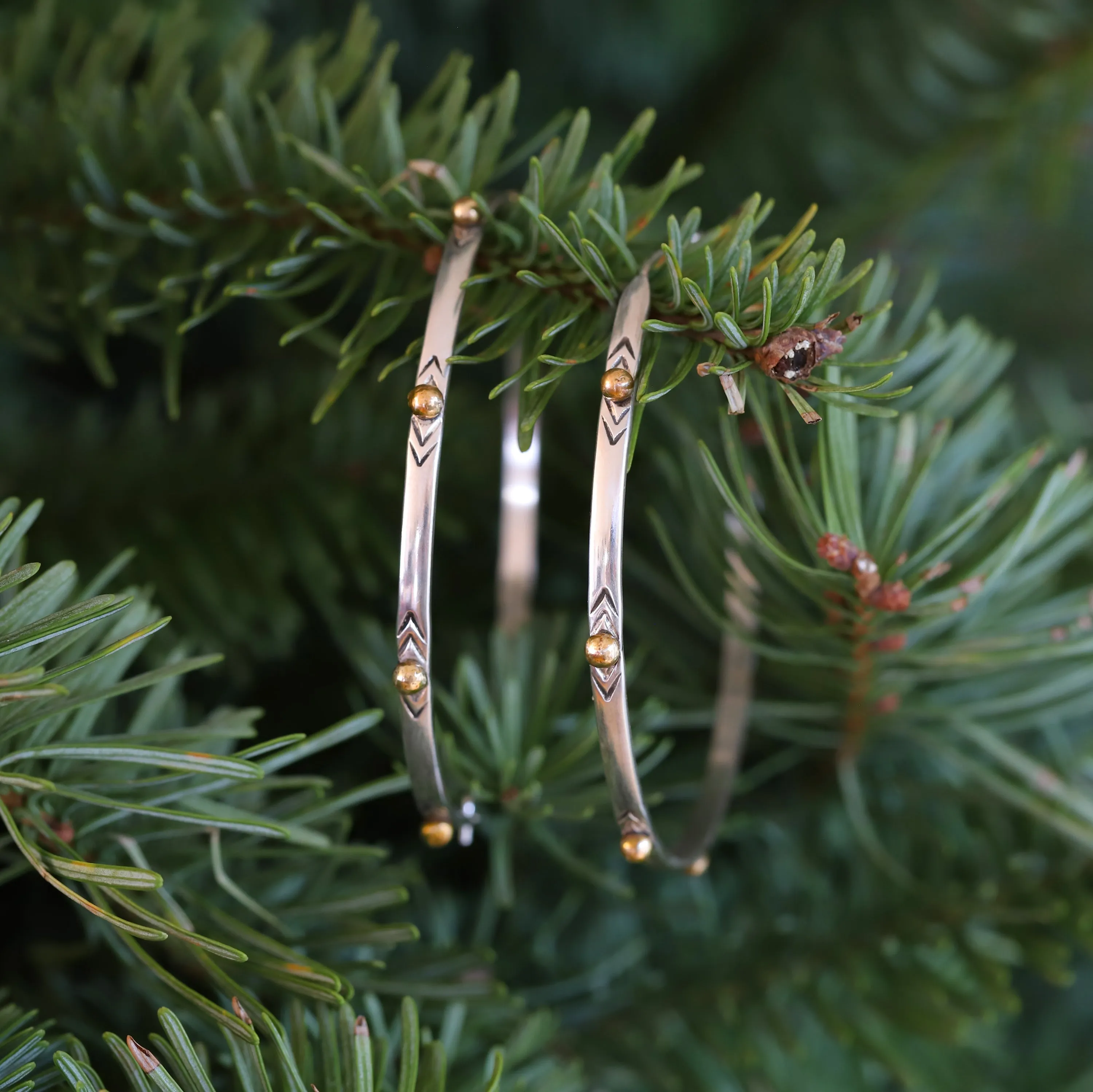 Mixed Metal Isabel Hoop Earrings LG