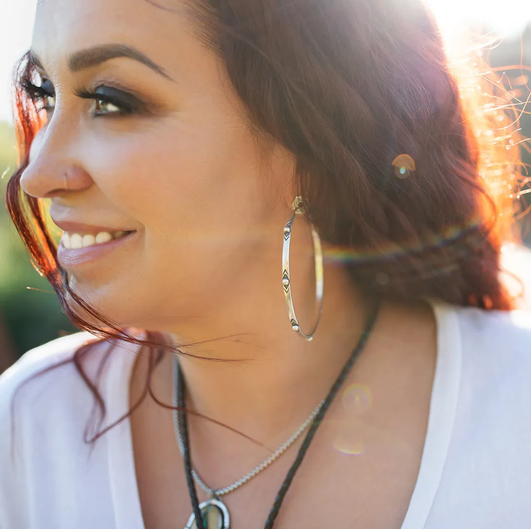 Mixed Metal Isabel Hoop Earrings MED