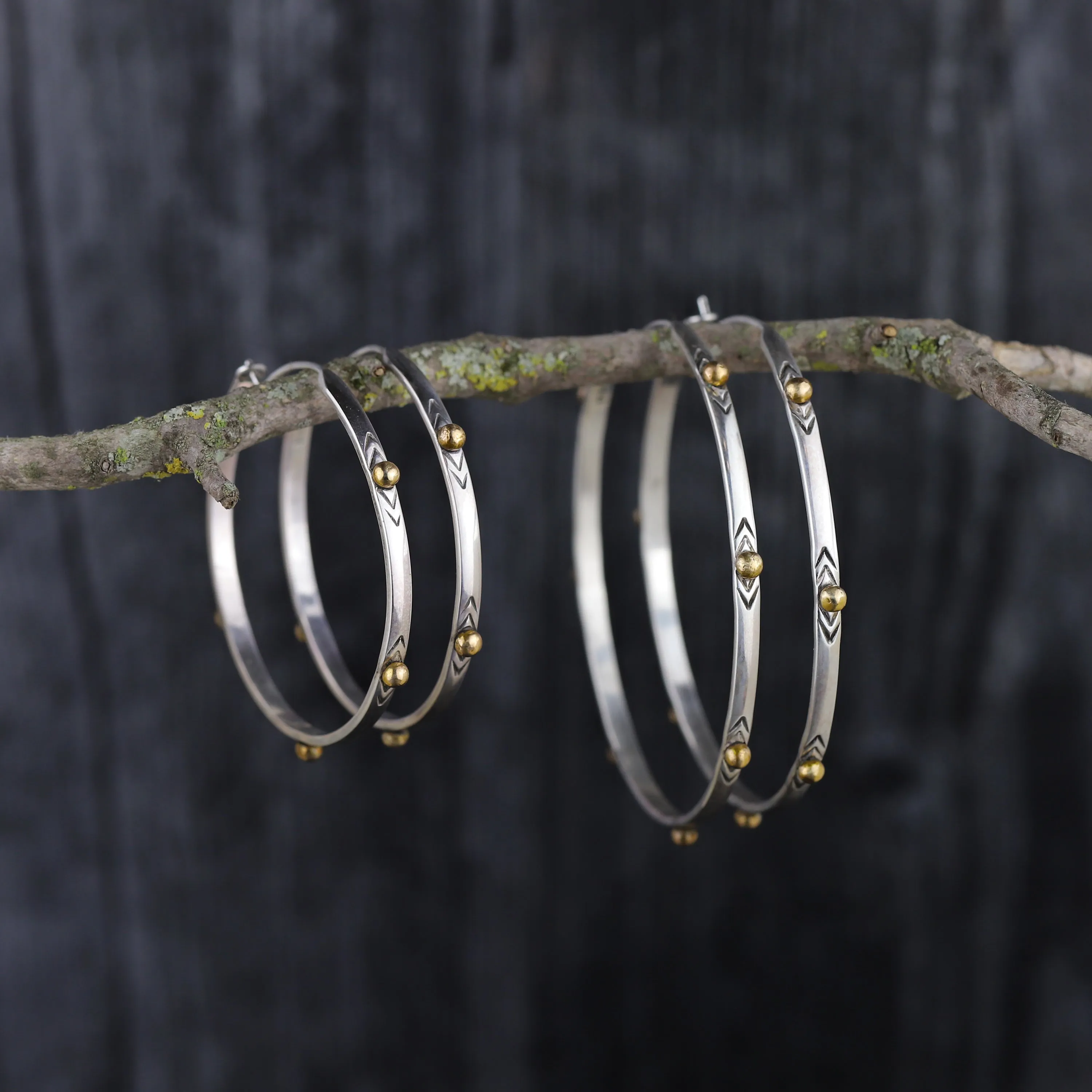 Mixed Metal Isabel Hoop Earrings MED