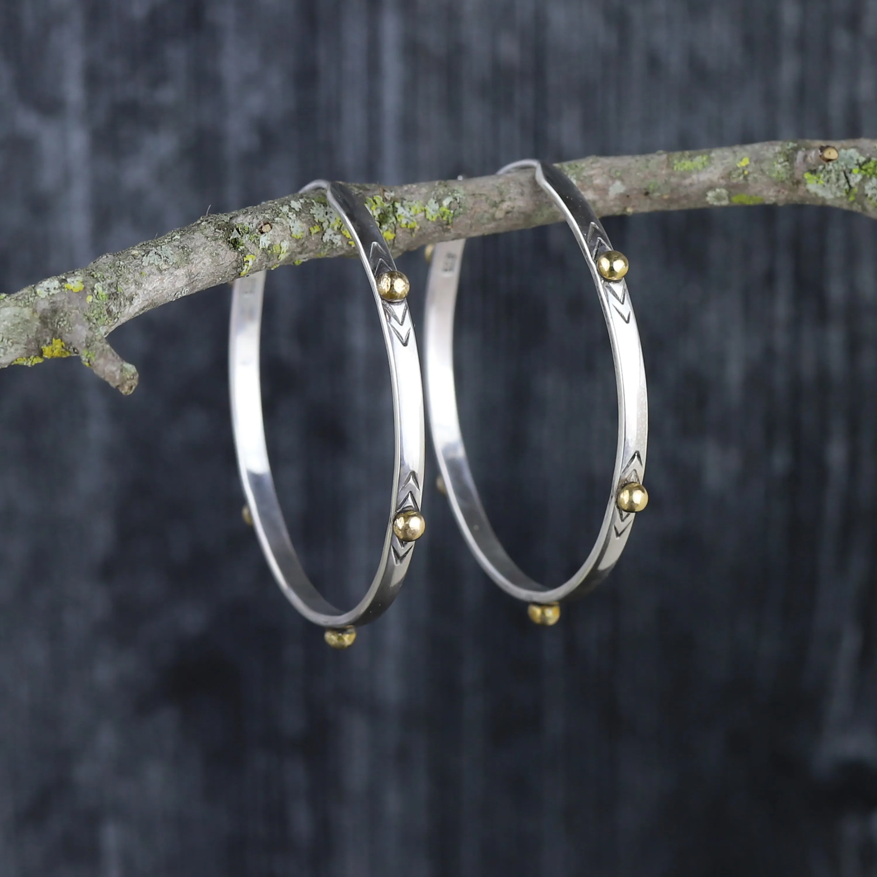 Mixed Metal Isabel Hoop Earrings MED