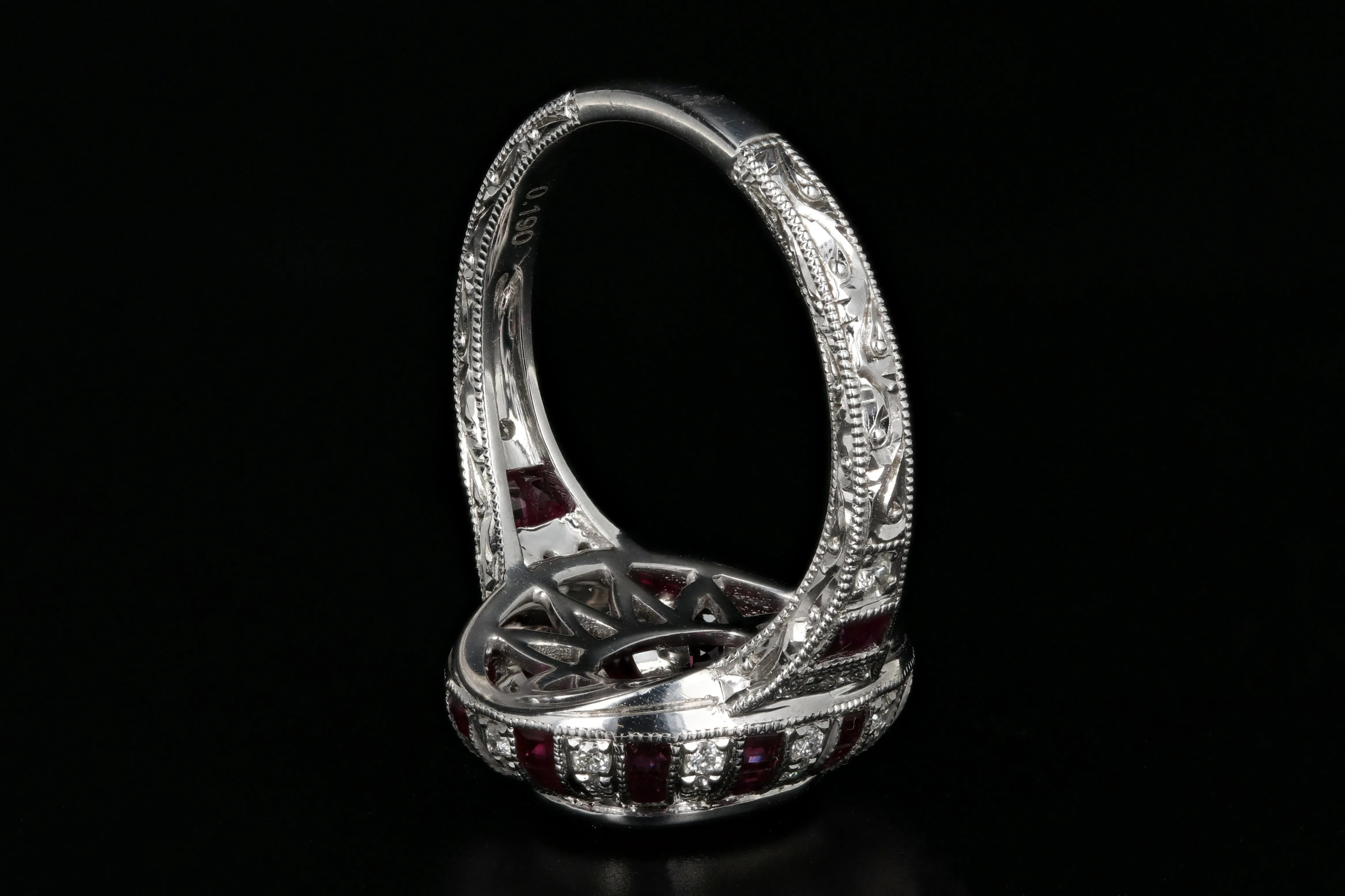Modern 14K White Gold 2.11 Carat Natural Burma Ruby & Diamond Ring GIA Certified