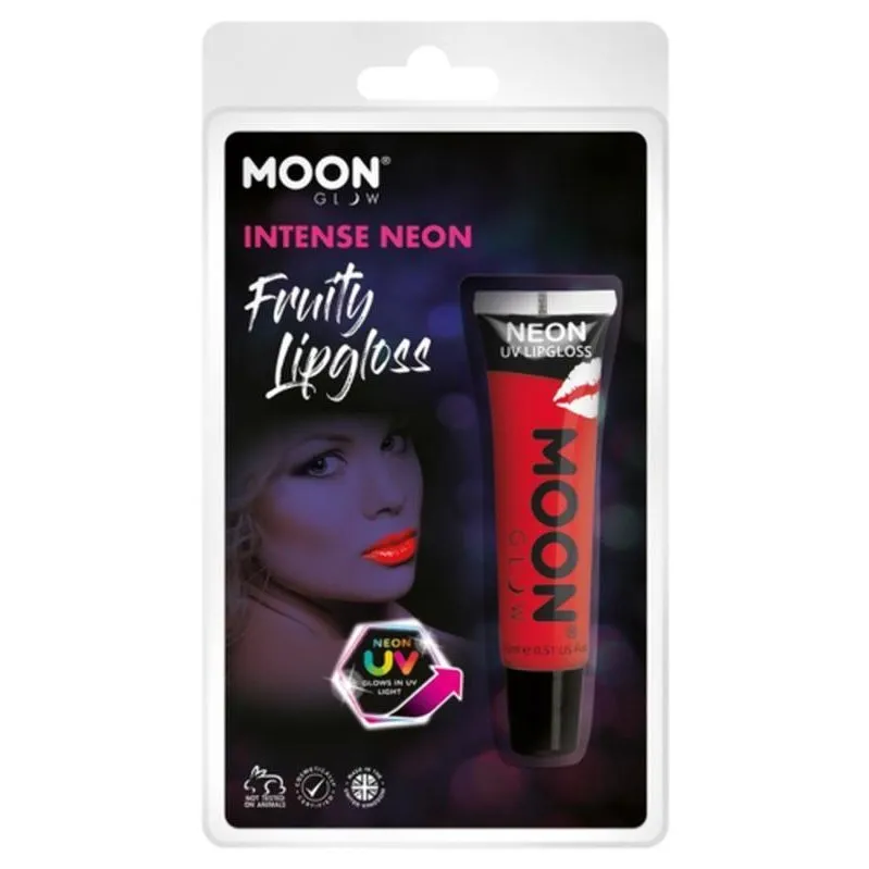Moon Glow Intense Neon Uv Fruity Lipgloss, Red