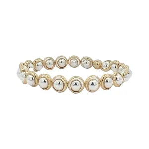 Natalie Gold and Silver Mini Bead Bracelet (website only) 6 mm