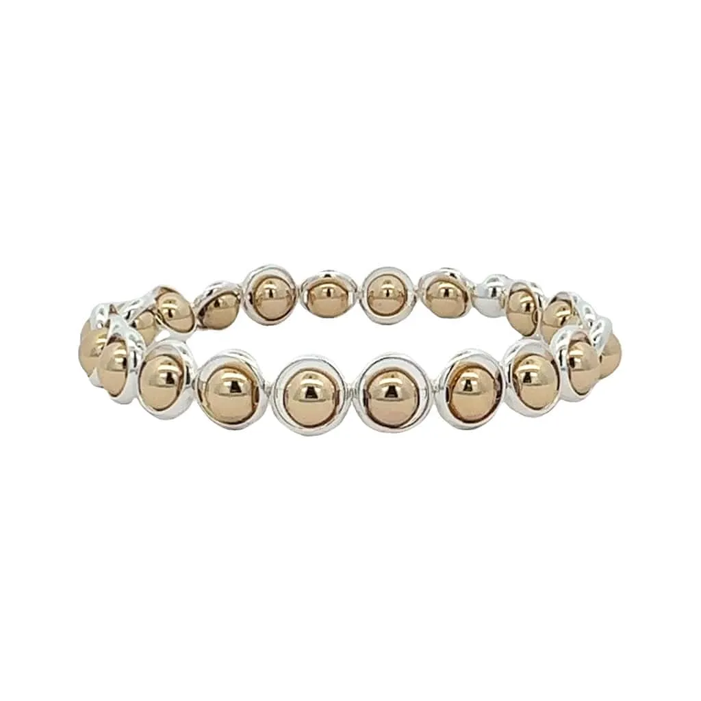 Natalie Gold and Silver Mini Bead Bracelet (website only) 6 mm