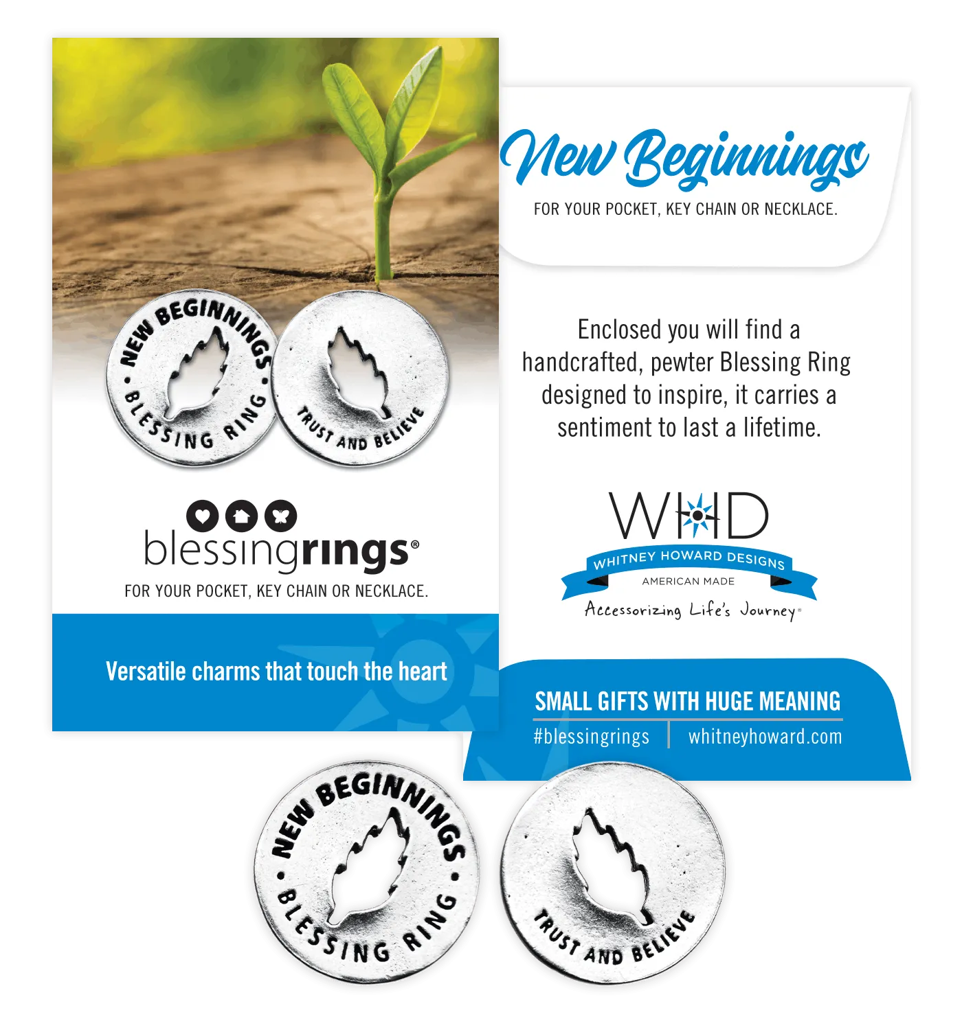 New Beginnings Blessing Ring Charm