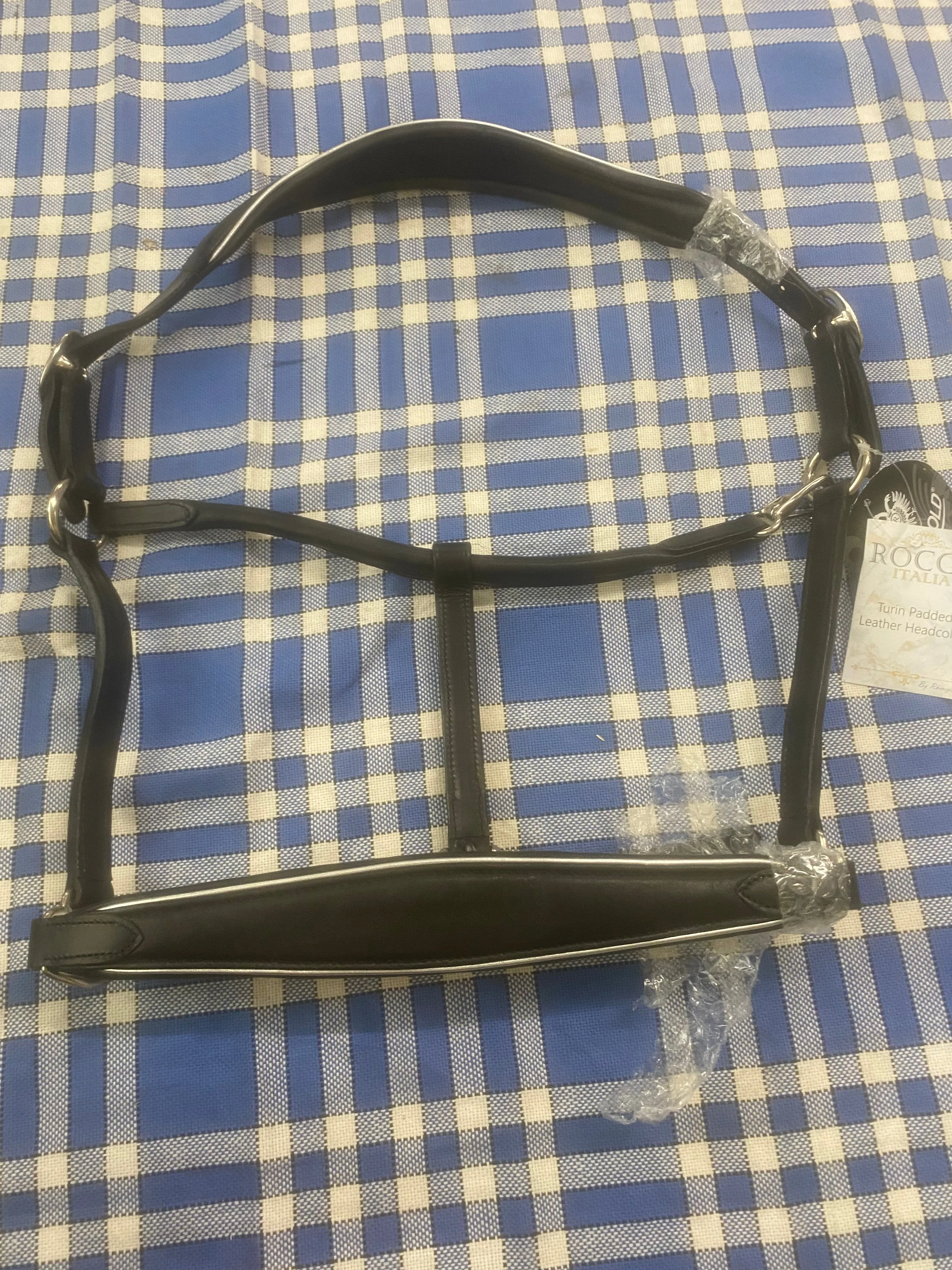 New Rocco Italia Turin padded leather headcollar FREE POSTAGE 🟢