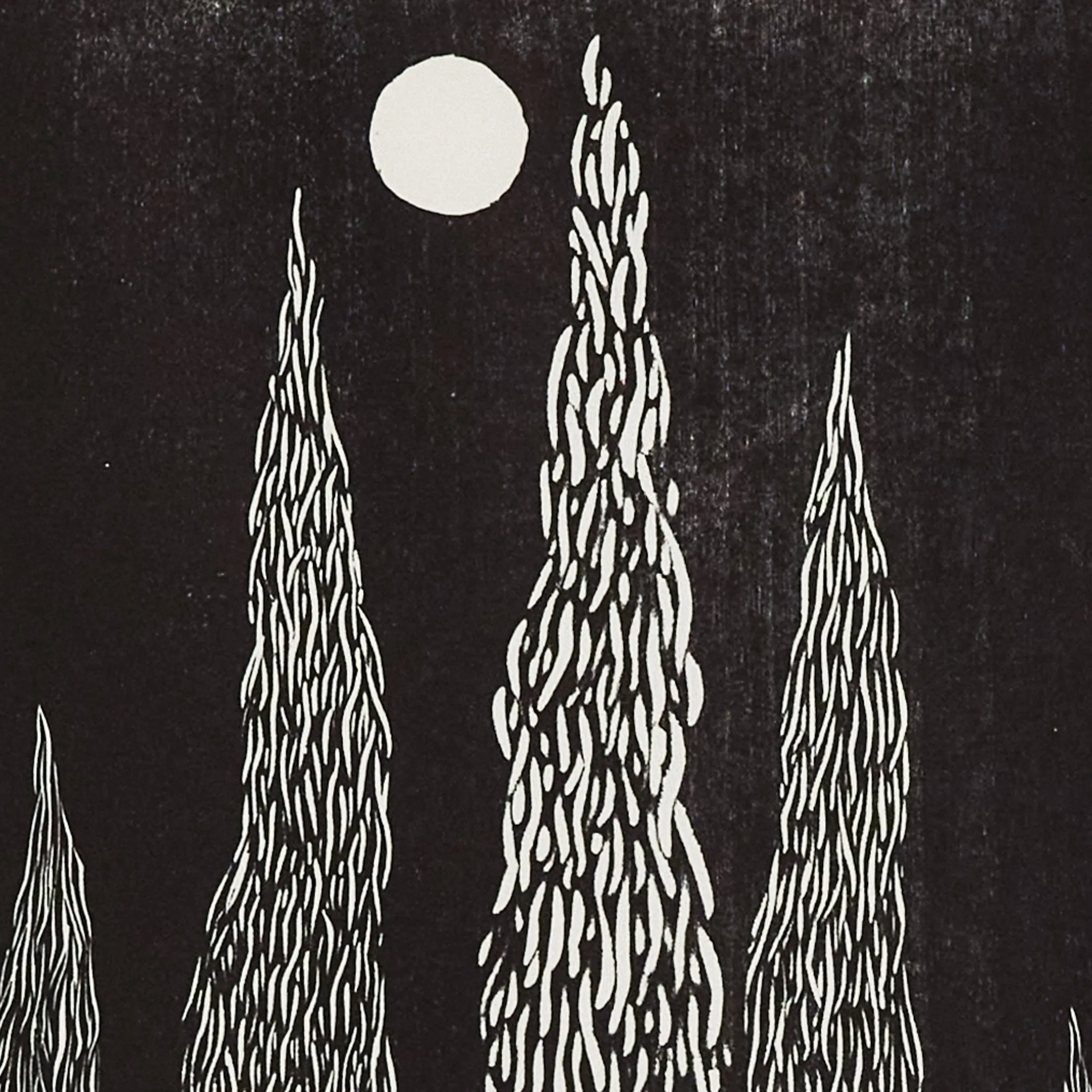 NICOLAS PARTY "TREES" WOODCUT, 2020