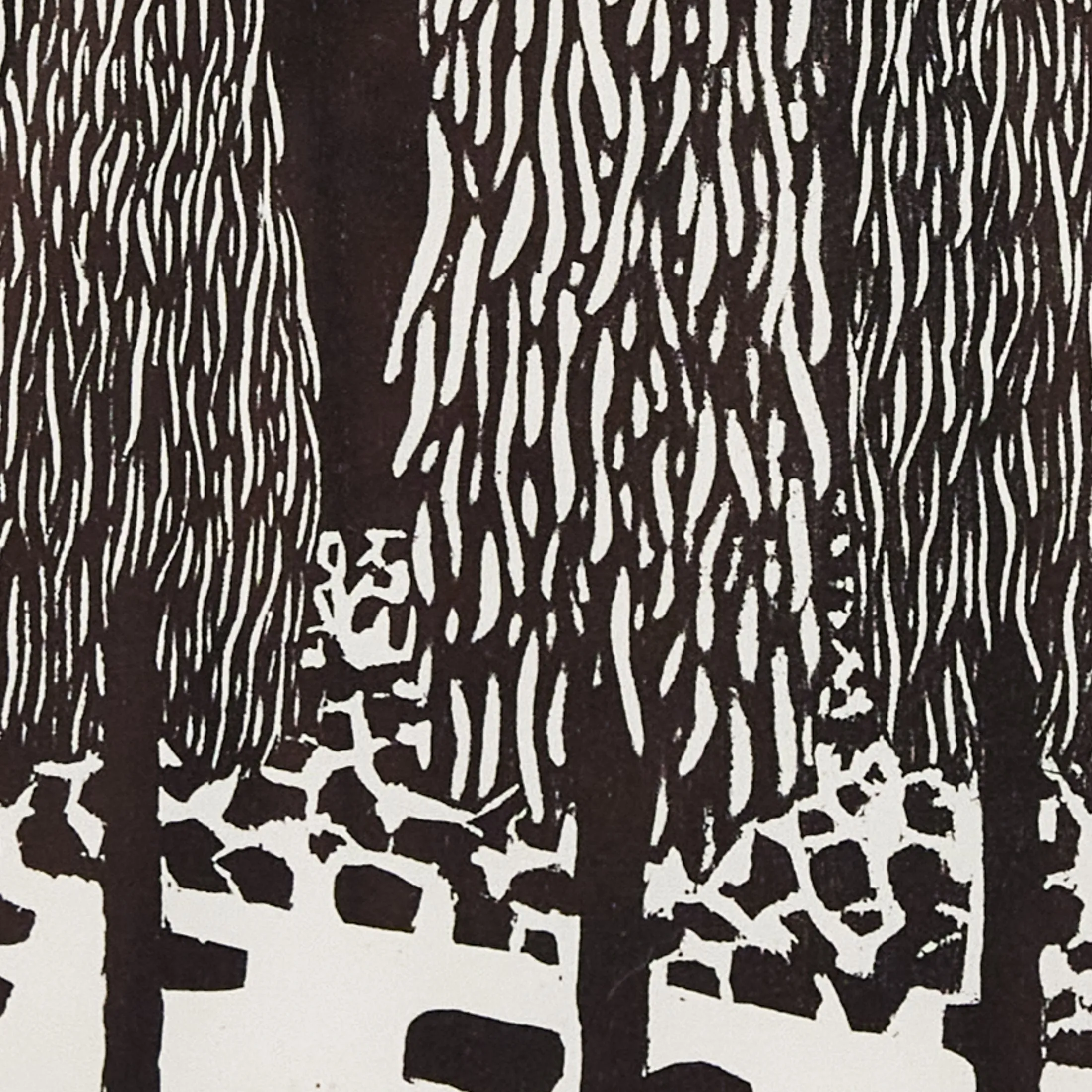 NICOLAS PARTY "TREES" WOODCUT, 2020