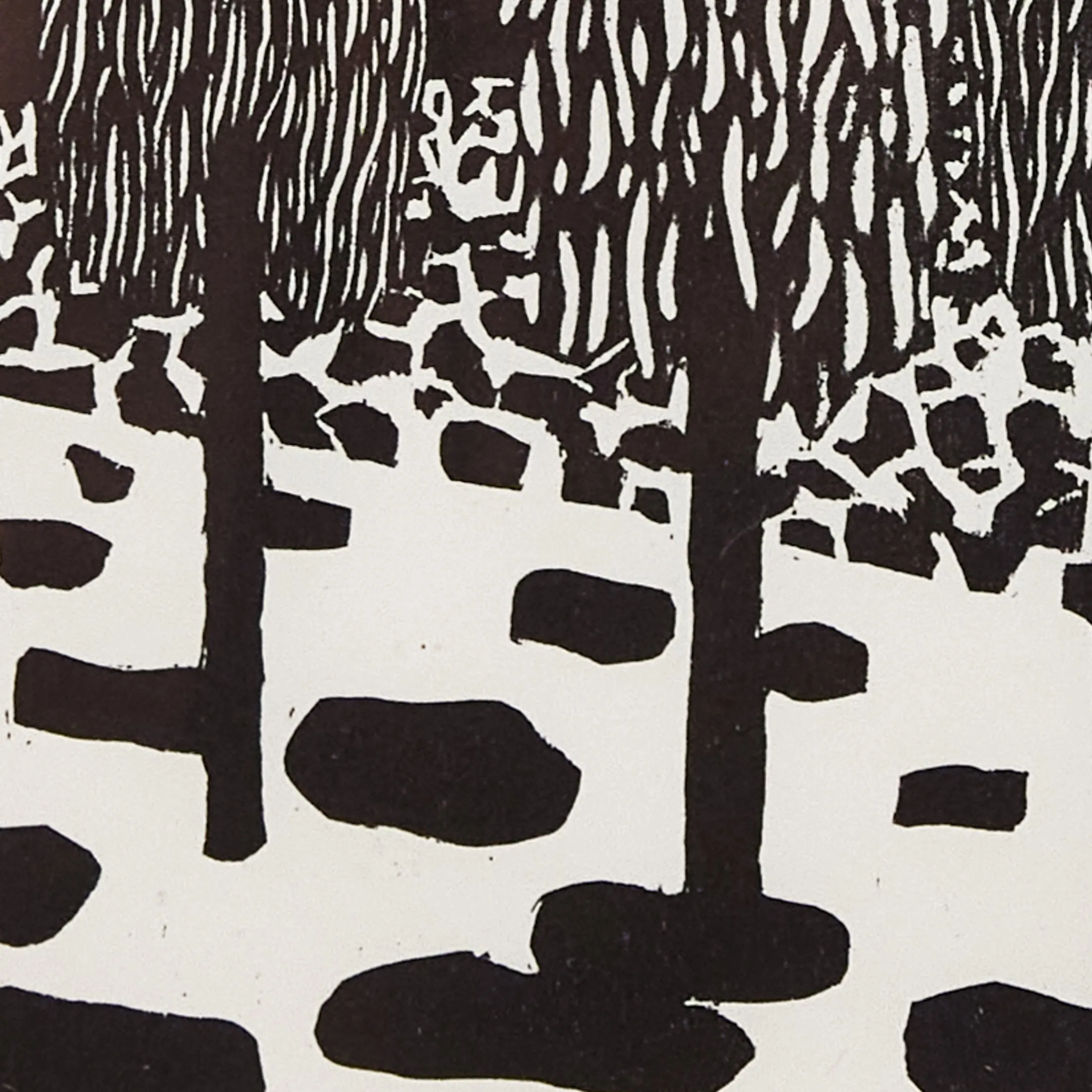 NICOLAS PARTY "TREES" WOODCUT, 2020