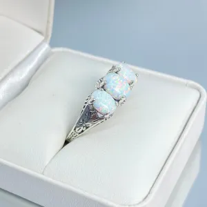 Opal Ring, Size 7, Art Deco Jewelry Design#D41 - Ready to Ship