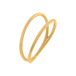 Open Double Row Ring 14K