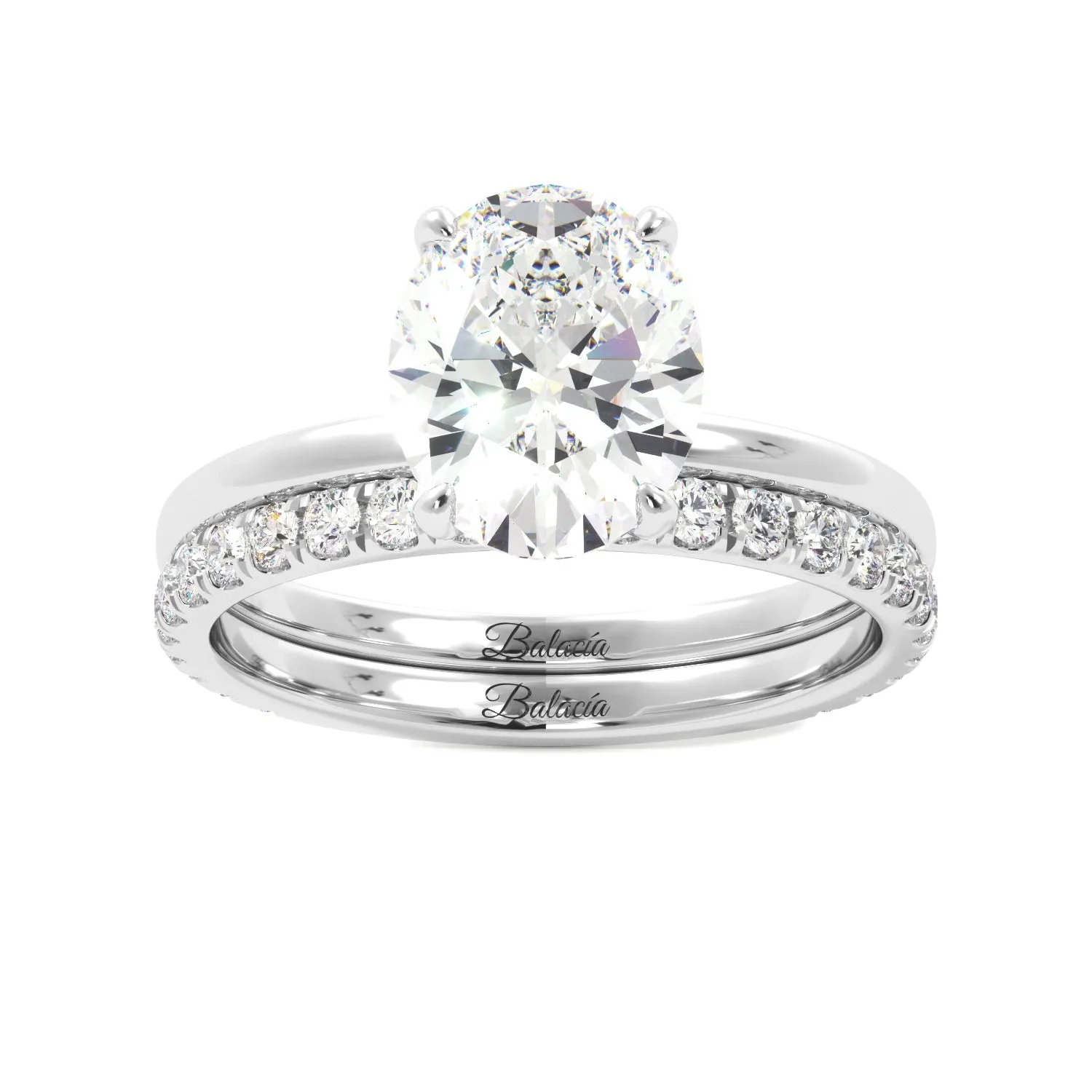 Oval Cut Solitaire Ring Set