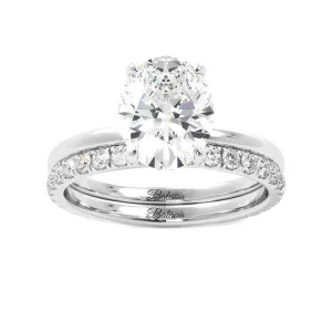 Oval Cut Solitaire Ring Set