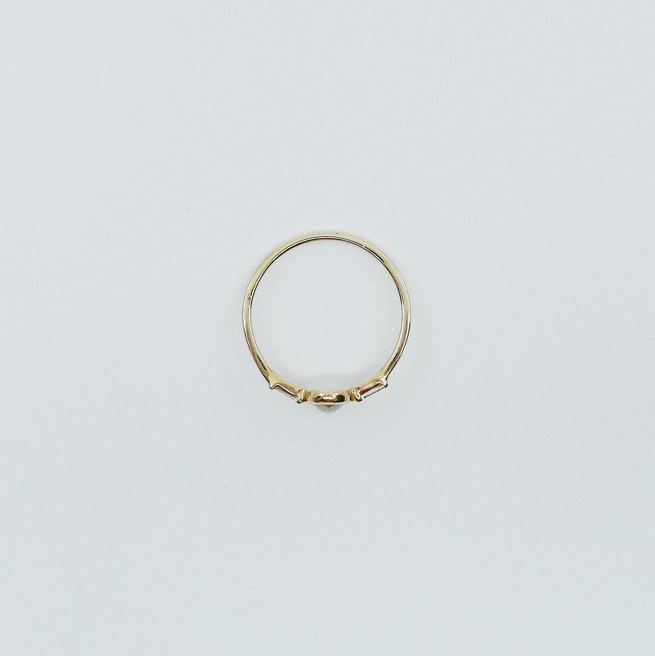 Oval Rustic Diamond Bezel Ring