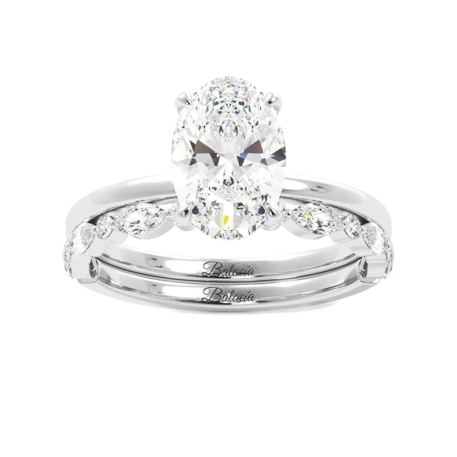 Oval Solitaire Ring Set
