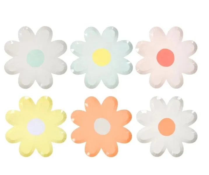Pastel Daisy Large Plates