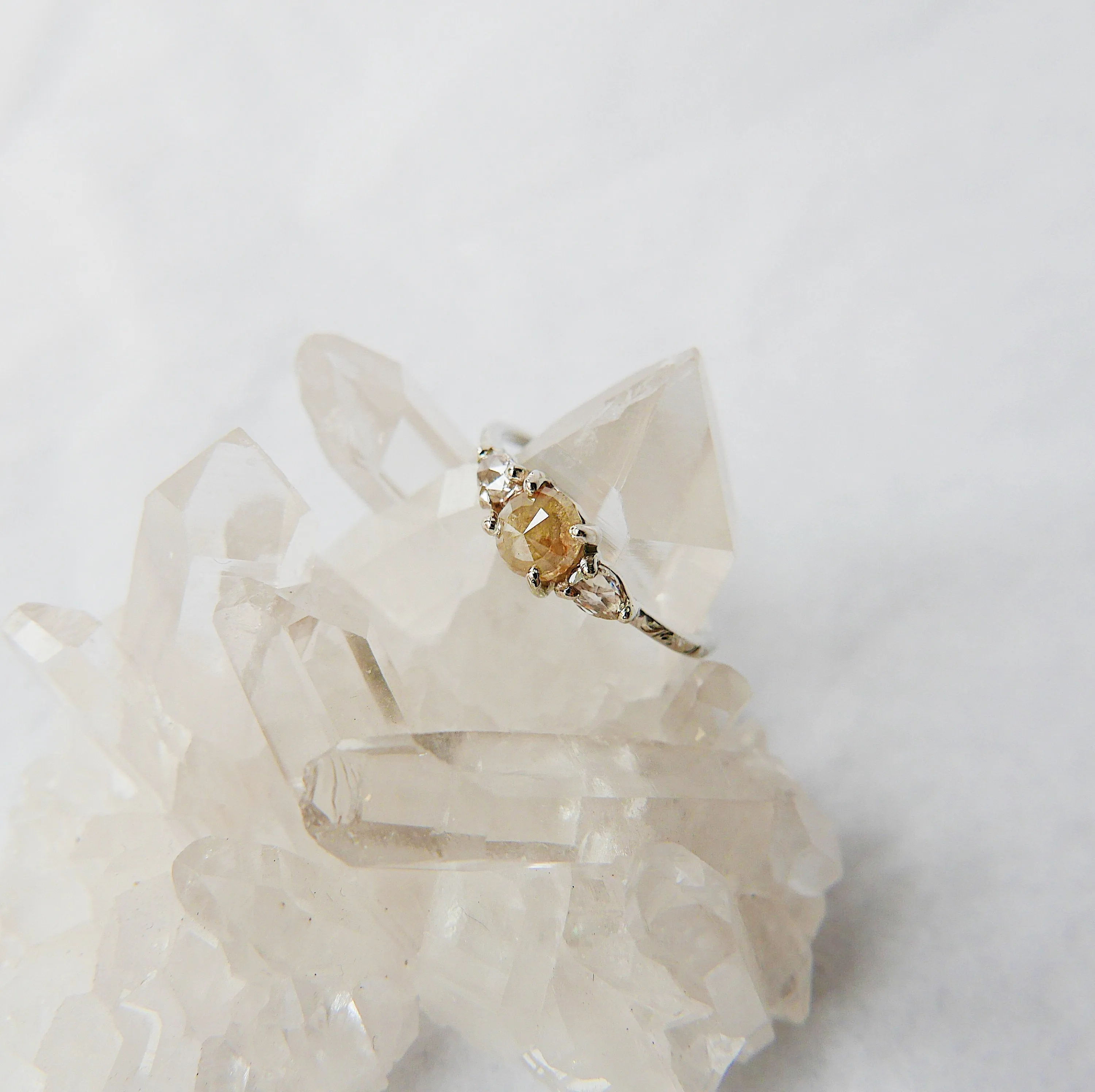 Penelope Copper Rustic Diamond Ring